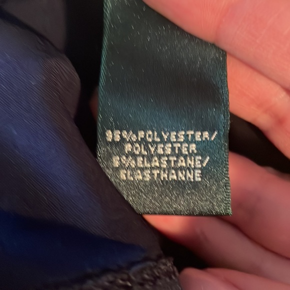 Lauren Ralph Lauren navy/ white stretch dress, size 10 - Picture 4 of 4